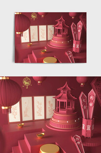 中式古风梦幻场景