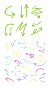 多彩手绘字母图案