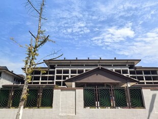 晴空下的中式风格建筑外观