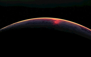 太空中的星球边缘景象