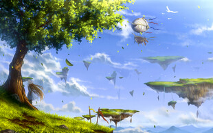 梦幻悬浮岛的奇幻风景