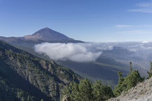 云雾缭绕的壮美山峦景色