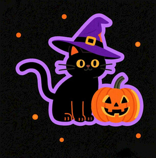 黑猫女巫与南瓜灯