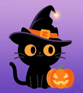 黑猫女巫与南瓜灯