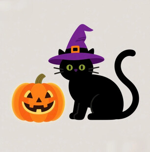 黑猫女巫与南瓜