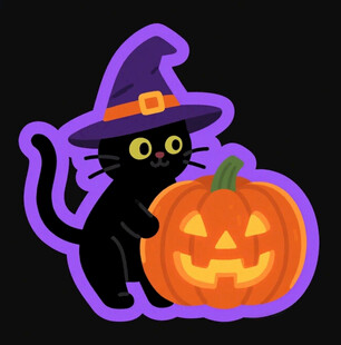 黑猫女巫与南瓜