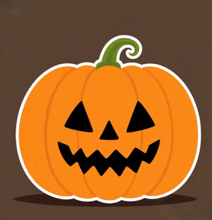 万圣节南瓜贴纸