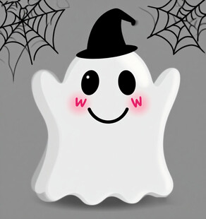 可爱幽灵万圣节装饰