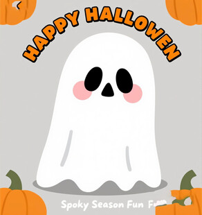 万圣节幽灵插画