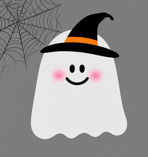 可爱幽灵万圣节装扮