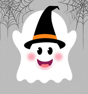 可爱幽灵巫师帽形象