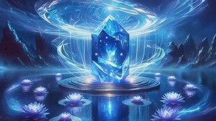 梦幻蓝色水晶奇幻场景