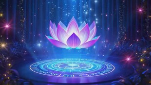 梦幻莲花神秘光影场景