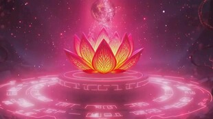 梦幻莲花中的神秘光影