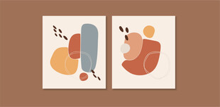 抽象几何装饰画组合