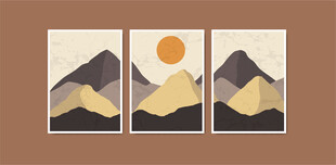 三联山景艺术装饰画