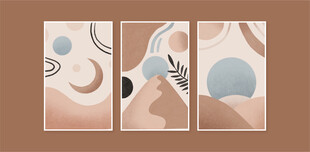 抽象几何装饰画组合