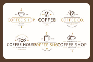 咖啡店图标设计元素
