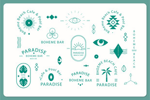 手绘自然元素图标集