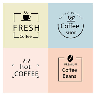 咖啡主题简约图标设计