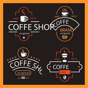 咖啡店铺标志设计集合