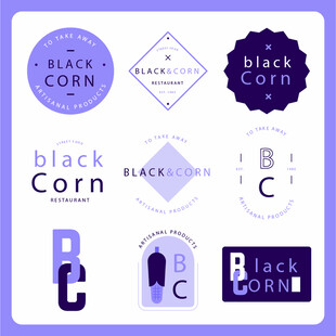 黑玉米品牌标识设计集合