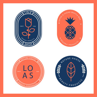 简约创意水果主题标志设计