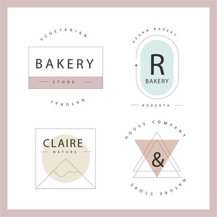 简约风烘焙及品牌标志设计