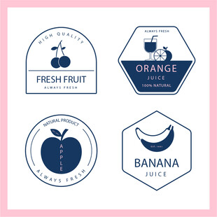 水果有机标志设计元素