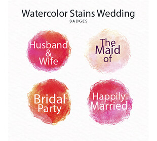 水彩婚礼主题元素