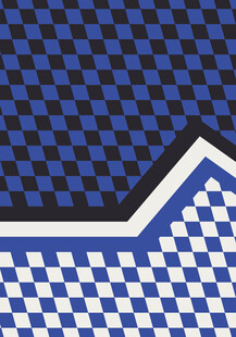 蓝白格纹赛车风背景图案