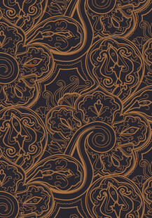 复古华丽花纹图案背景