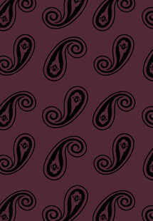 深紫色佩斯利花纹图案