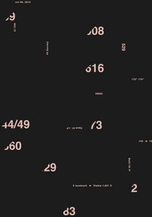 黑色背景上的数字组合