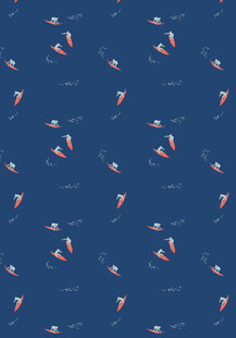 蓝色背景火烈鸟图案纹理