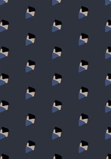 蓝色背景人物图案纹理