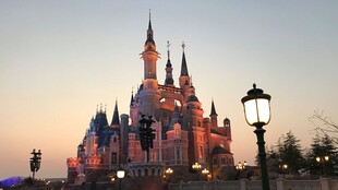 梦幻迪士尼城堡夜景