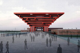 中国馆前的热闹景象