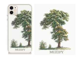 手机壳 复古树图案