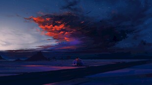黄昏海边美景