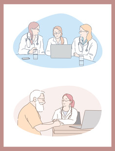 医疗场景中的医患互动画面