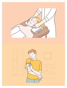 头部按摩与手机使用场景