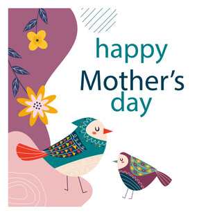 母亲节快乐插画