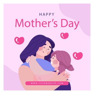 母亲节温馨母女相拥画面