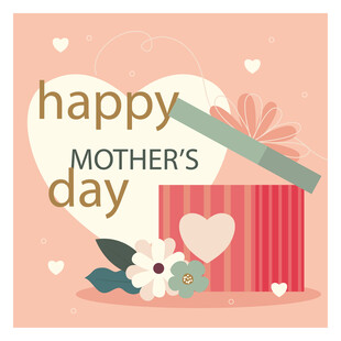 母亲节快乐礼物插画