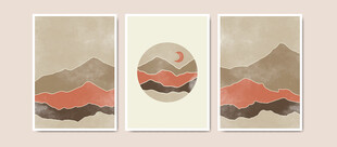 抽象风景艺术画作