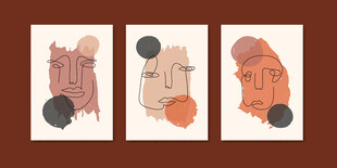 抽象艺术画作展示