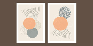 简约几何装饰画组合