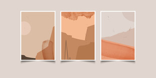 简约几何风景装饰画
