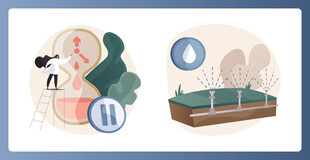 睡眠相关场景插画